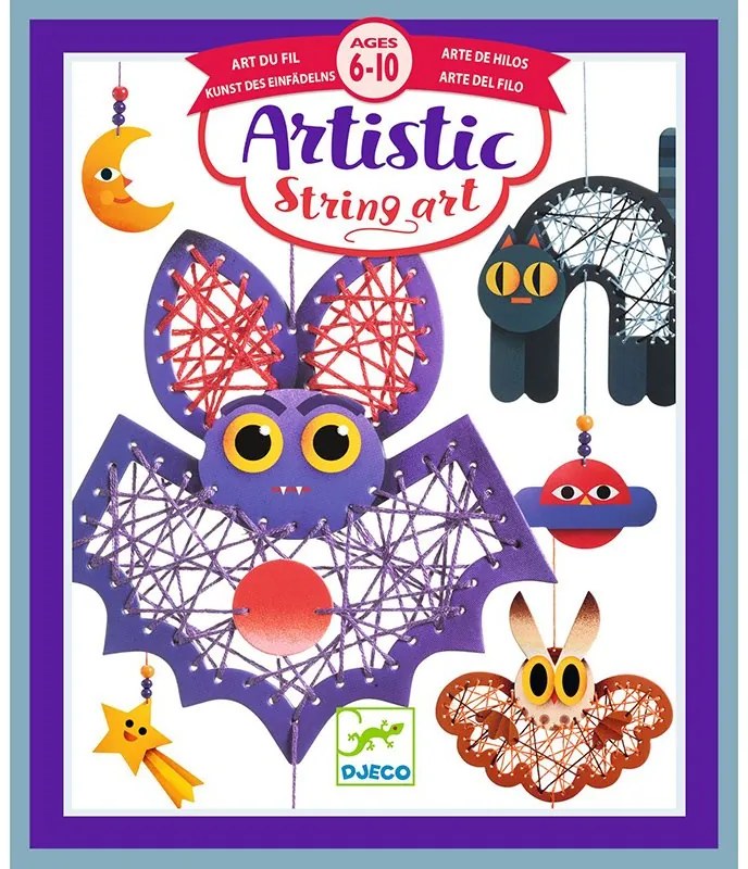 Djeco - Направи висящи декорации с плетеници нощни обитатели DJ09437