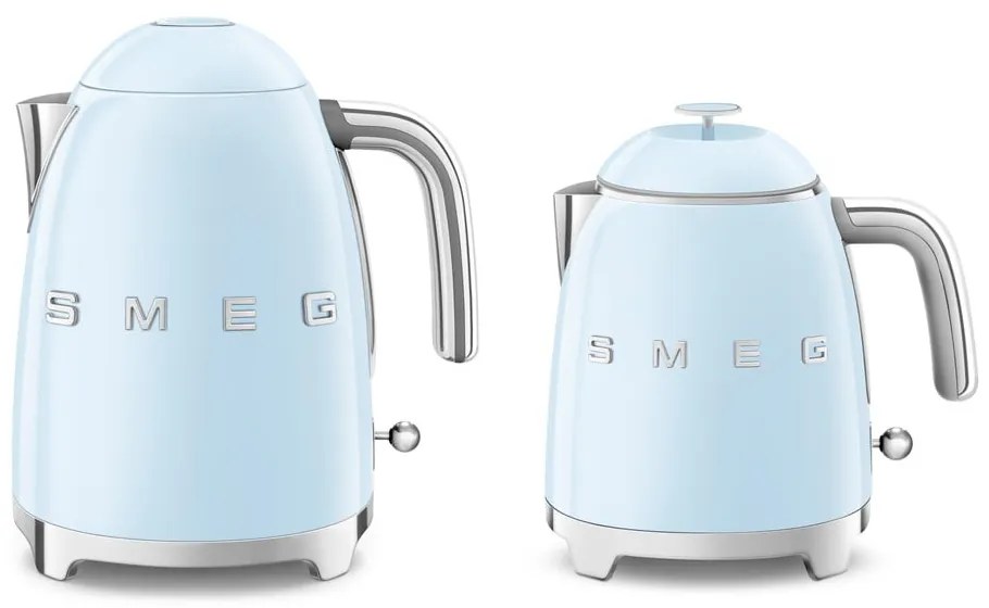 Светлосиня електрическа кана от неръждаема стомана 800 ml Retro Style – SMEG