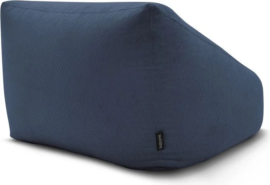 Тъмносин пуф от рипсено кадифе Lilibet – Bobochic Paris