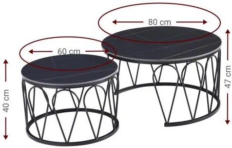 Холни маси Vitro-черно