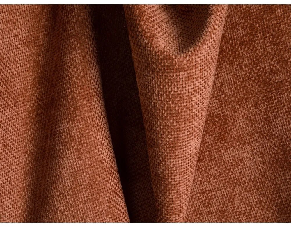 Шенилов сгъваем/с място за съхранение ъглов диван в тухлен цвят Tonale – Cosmopolitan Design