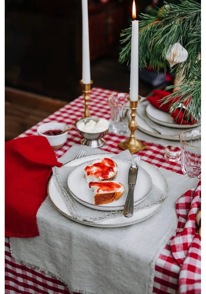 Ленена кърпа за съдове 45x65 cm Red Gingham – Linen Tales