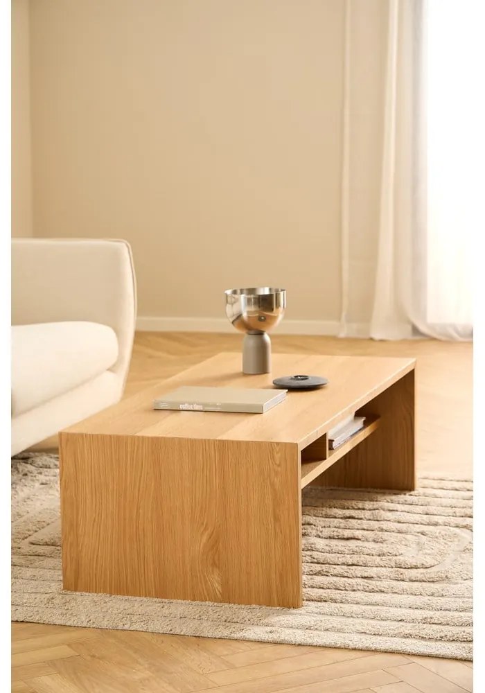 Масичка за кафе от декор от дъб в естествен цвят 60x120 cm Arlon – Actona