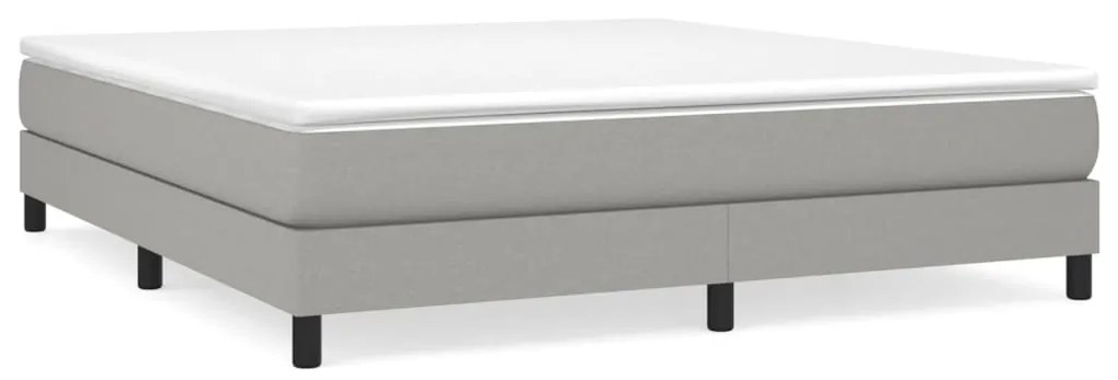 3120532 vidaXL Рамка за легло с пружини, светлосива, 180x200 см, плат