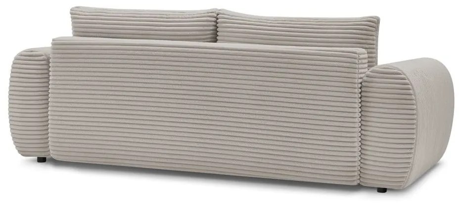 Светлосиво-бежов разтегателен диван от рипсено кадифе 257 cm Lucien – Bobochic Paris