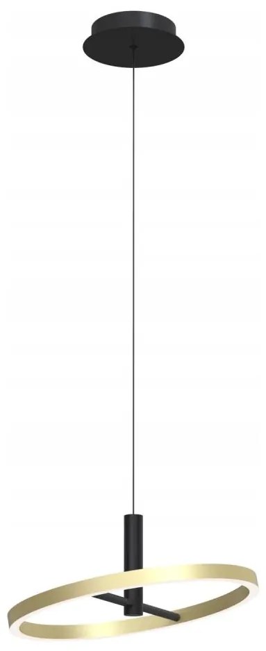 Wofi 6016-104L - LED димируем полилей на кабел BREST LED/19W/230V черен/златист