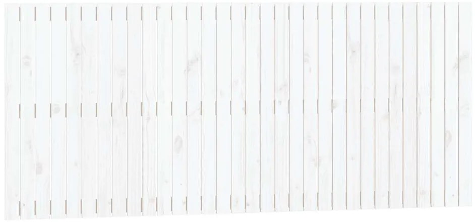 824879 vidaXL Стенна табла за спалня, бяла, 204x3x90 см, борово дърво масив