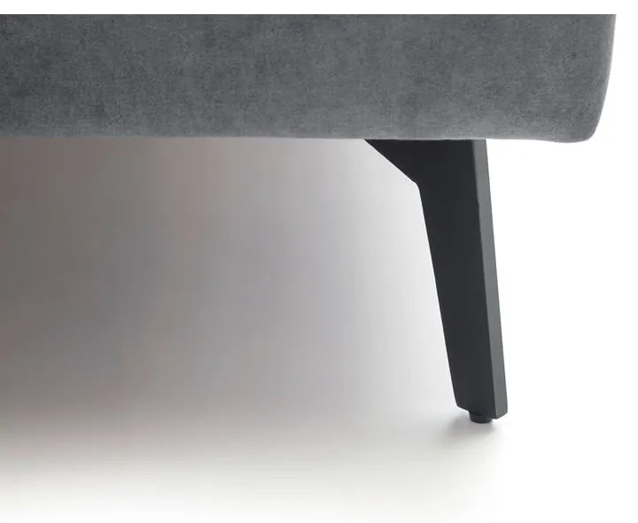 Антрацитно тапицирано двойно легло с място за съхранение с включена подматрачна рамка 160x200 cm Lizzano – Meise Möbel