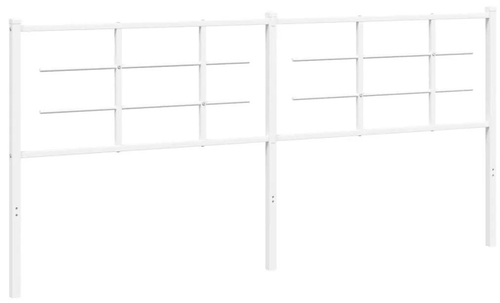 355648 vidaXL Метална резервна табла за легло, бяла, 200 см