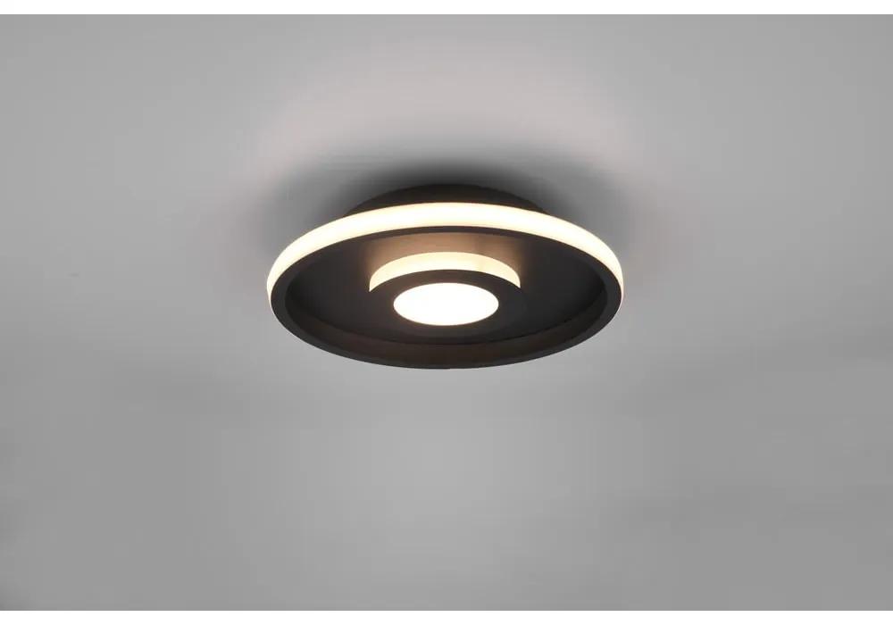 Матово черно метално LED осветително тяло за таван ø 30 cm Ascari - Trio