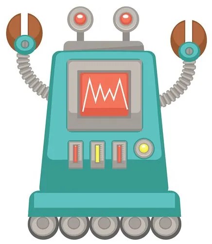 Картина на платно – За детски любители на роботи