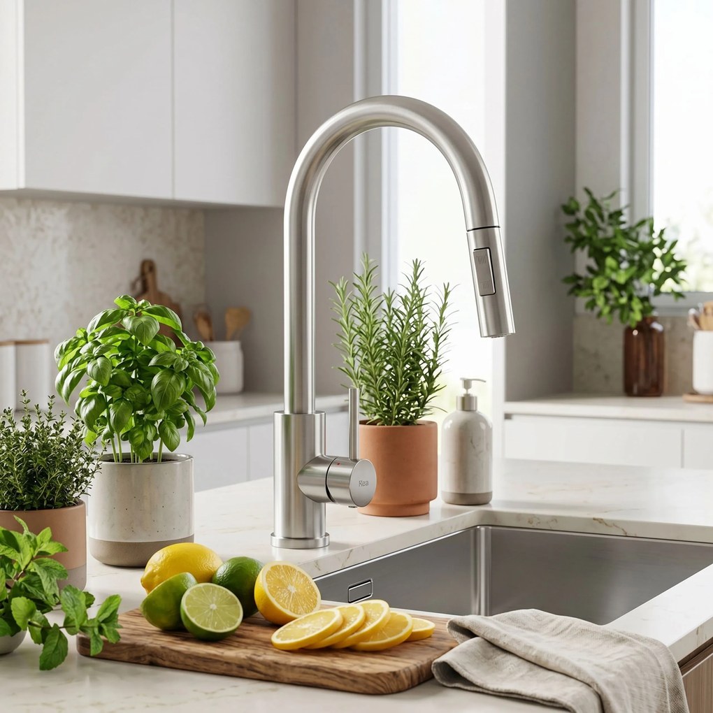 Смесител за кухня Rea Fresh Touch Brush Nickel