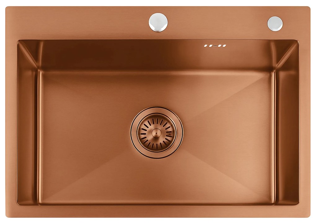 Стоманена мивка Liam BRUSH COPPER