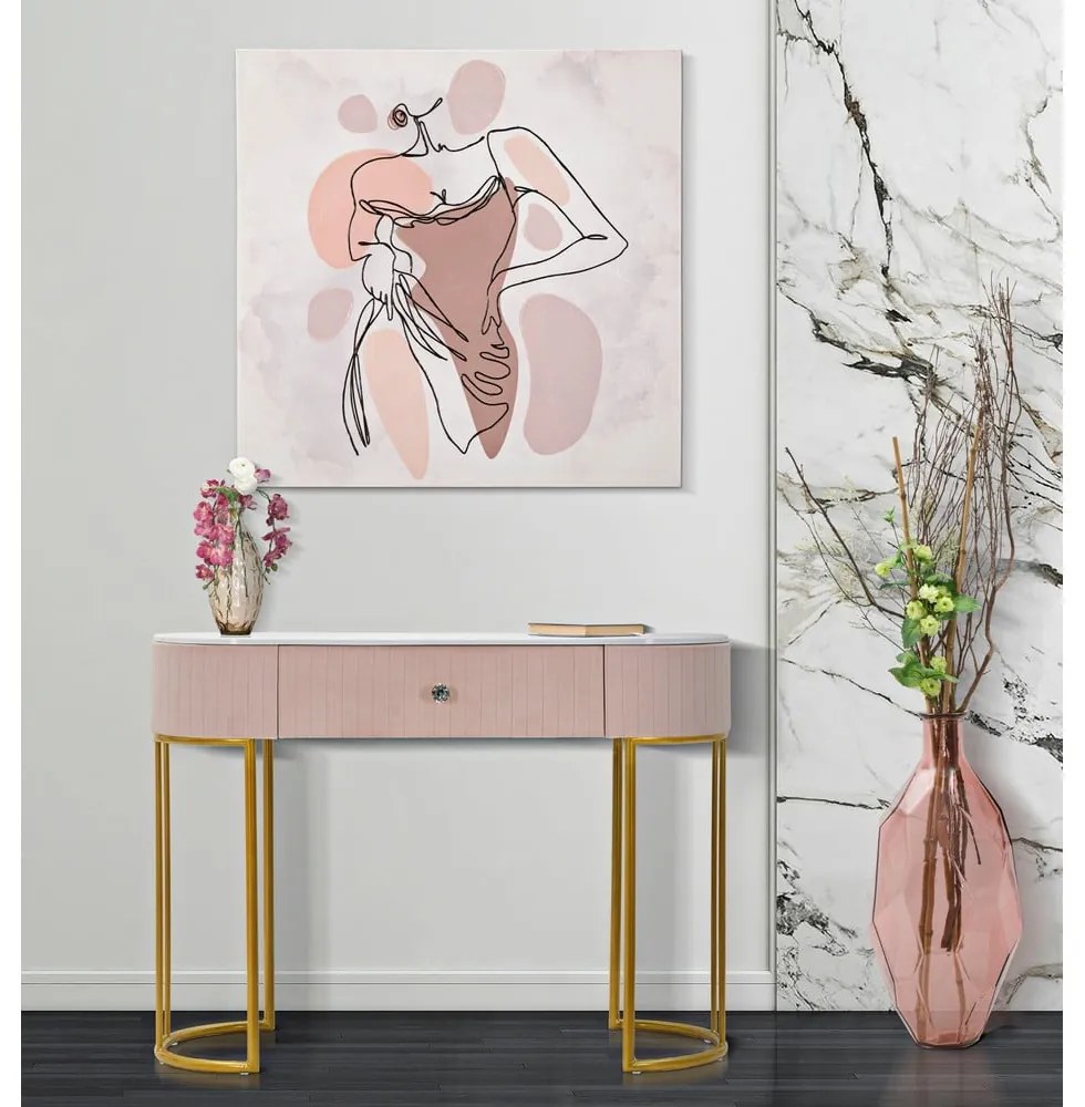 Розова конзолна маса 100x40 cm Montpellier - Mauro Ferretti