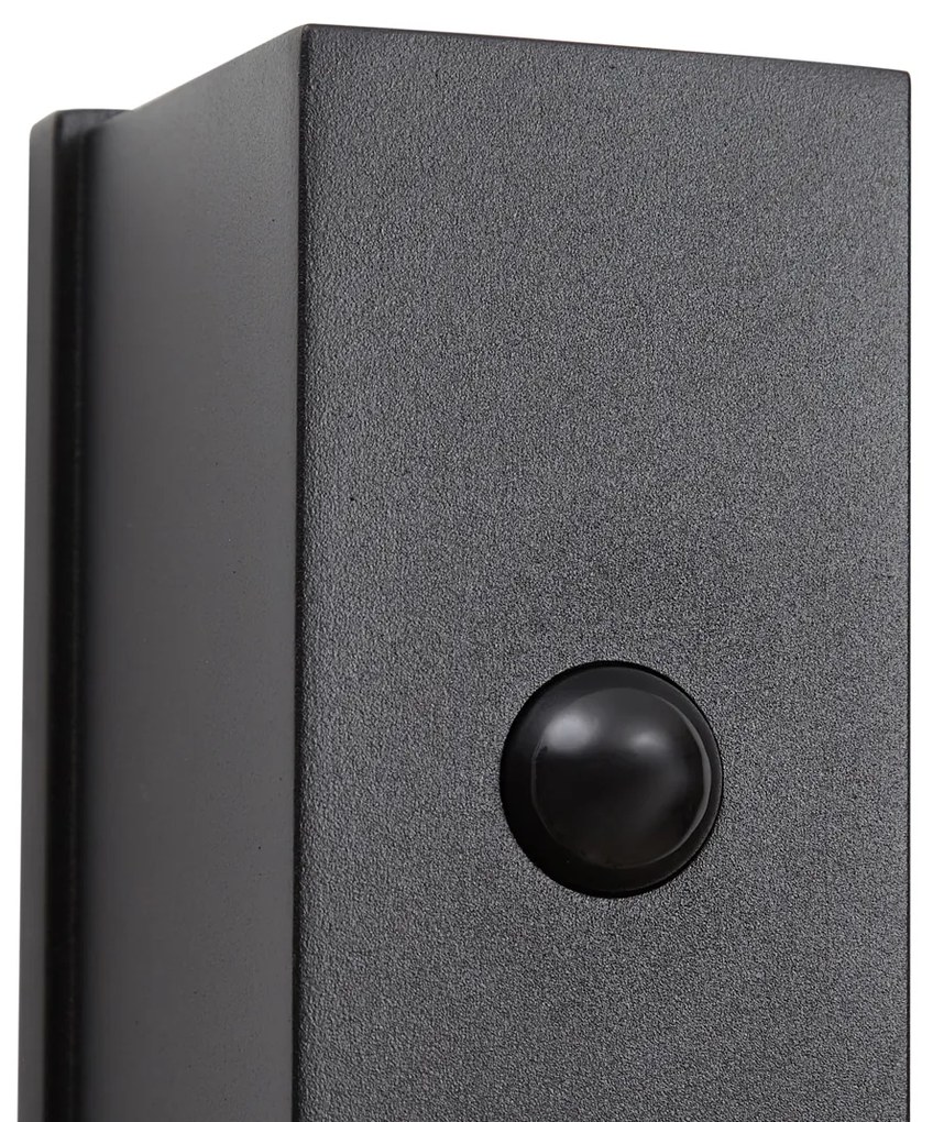 Стенна лампа черна 4-степенен сензор магнитна вкл. LED акумулаторна - Baleno