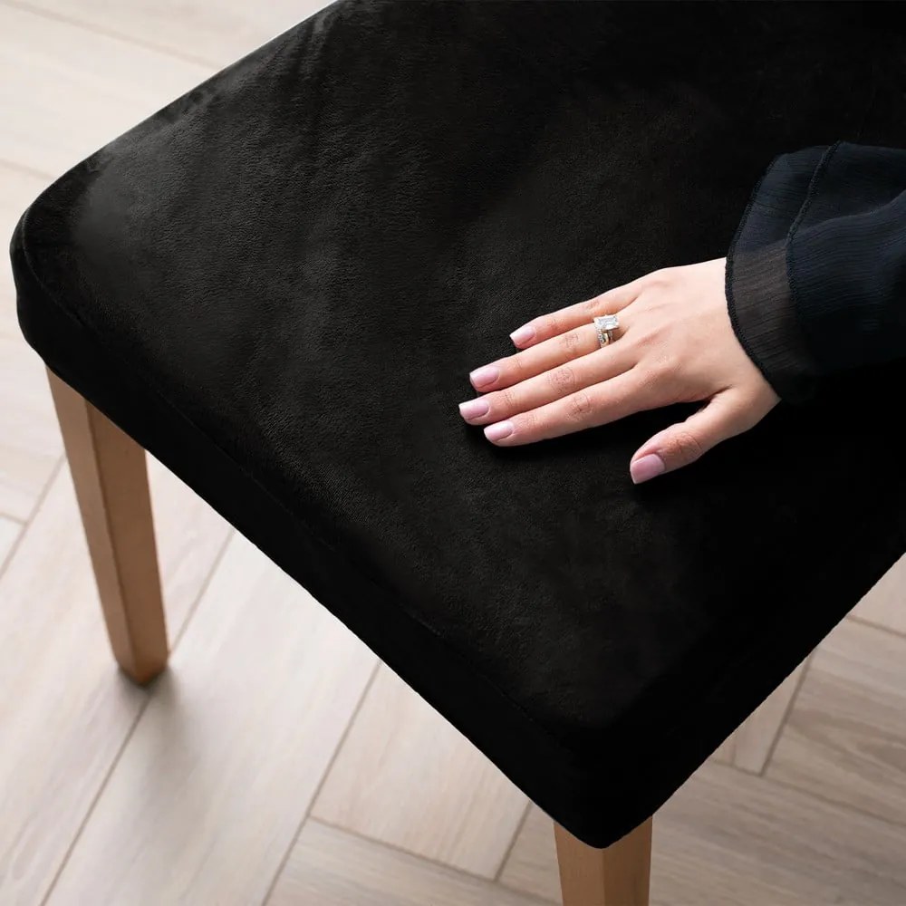 Черни ластични покривала за стол в комплект от 4 бр. 48 cm Sento – Restilo