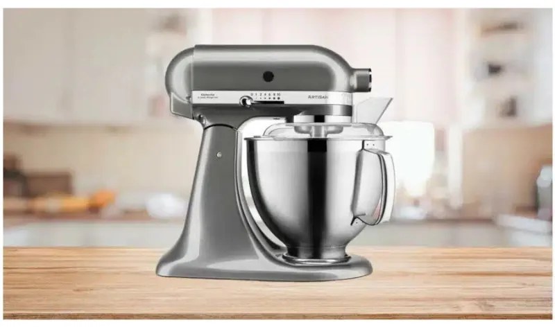 Планетарен миксер Artisan Elegance KitchenAid 5KSM185PSEMS, 300W, 4.8 л, Direct drive, 10 скорости, Инокс