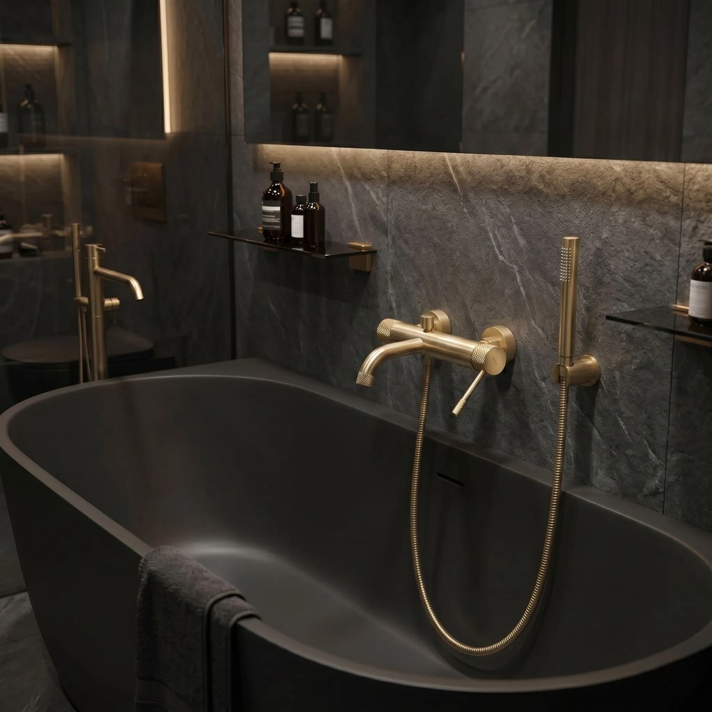 Смесител за вана Rea Venti Brush Gold