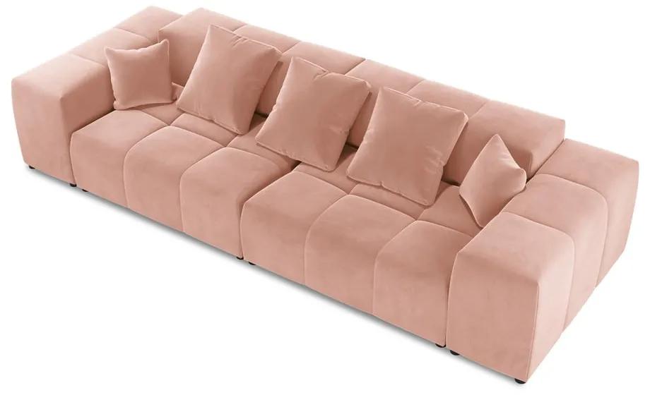 Розов кадифен диван 320 cm Rome Velvet - Cosmopolitan Design