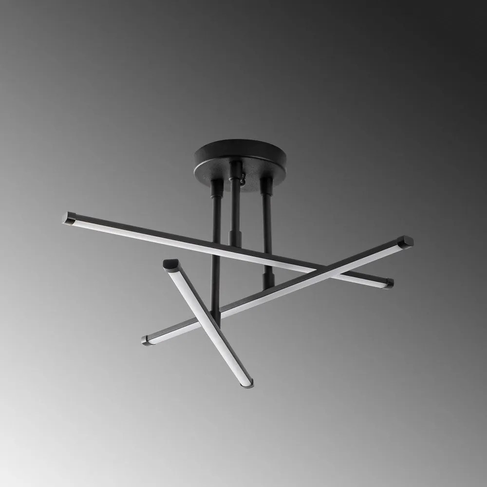 Черно LED осветително тяло за таван 26x51 cm Umut – Opviq lights