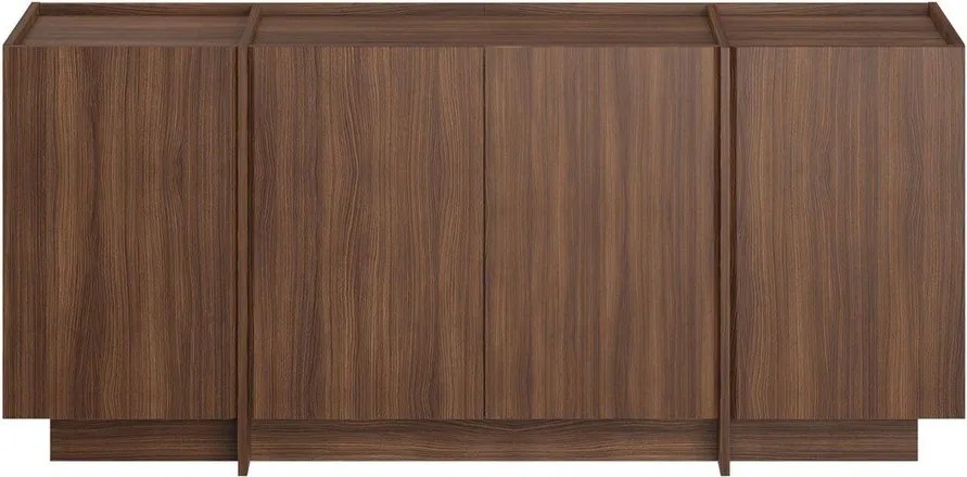Скрин от декор от орех с отвор за кабели в тъмно естествен цвят 180x80x45 cm Dorma – Kalune Design