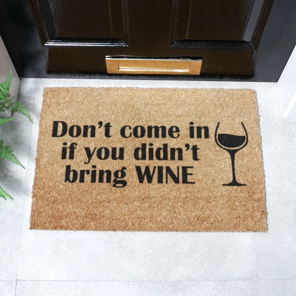 Изтривалка от кокосови влакна 40x60 cm Without Wine – Artsy Doormats