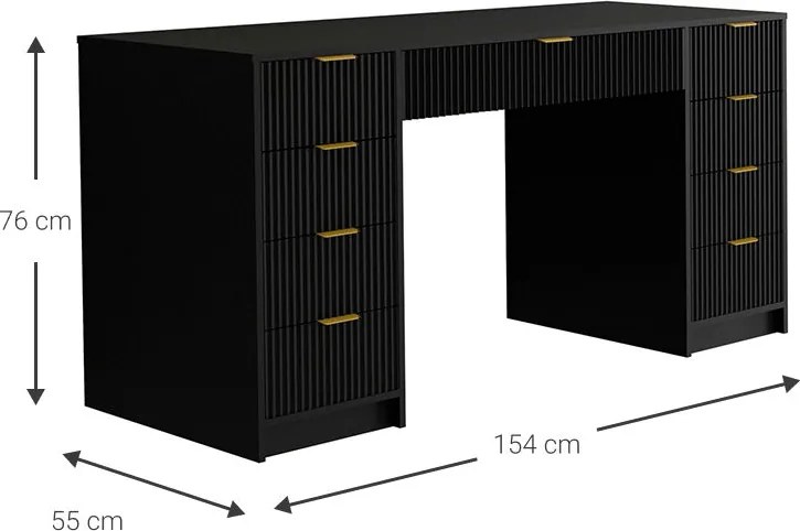 Тоалетка Allegro plus-Черна