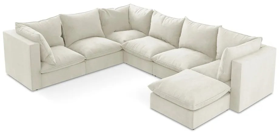 Бежов ъглов диван (ляв ъгъл/U форма) Manao – Makamii