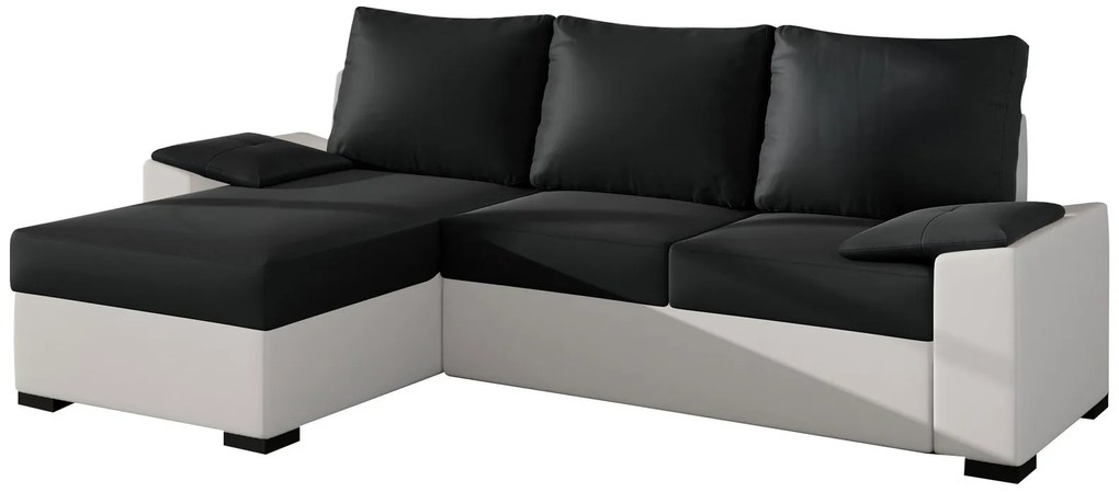 Ъгъл диван Lenon-Black - White