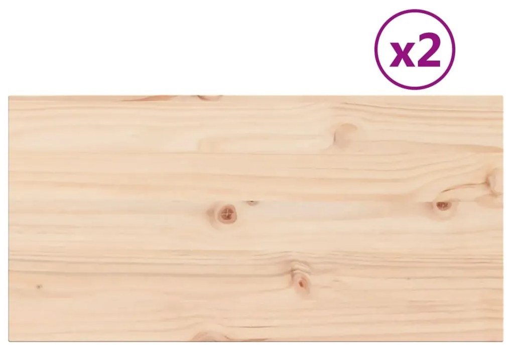 847414 vidaXL Плотове за маси, 2 бр, 80x40x1,7 см, правоъгълни, бор масив