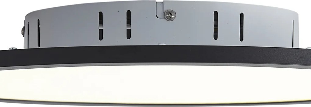 Интелигентен LED панел черен 40 см вкл. LED димиране до топло с дистанционно управление - Knob