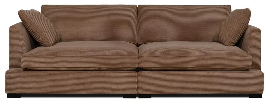 Светлокафяв диван от рипсено кадифе 236 cm Mobby – Scandic