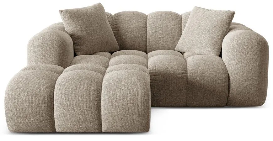 Светлокафяв шенилов ъглов диван (ляв ъгъл) Treno – Cosmopolitan Design