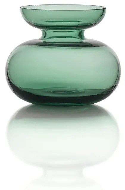 Зелена стъклена ръчно изработена ваза (височина 9 cm) Inu – Zone