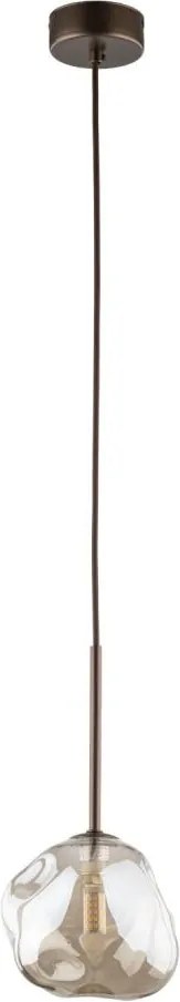 Полилей на кабел LAVA 1xG9/8W/230V бронзов/опушено бежово