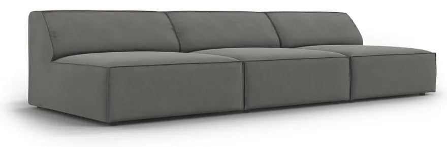 Сив кадифен диван 240 cm Jodie – Micadoni Home