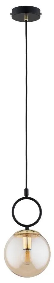 Пендел LISTER 1xE14/10W/230V черен/опушен бежов