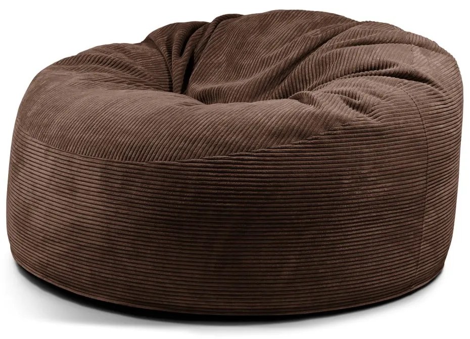 Тъмнокафяв пуф от рипсено кадифе Om 135 – SLOWDOWN
