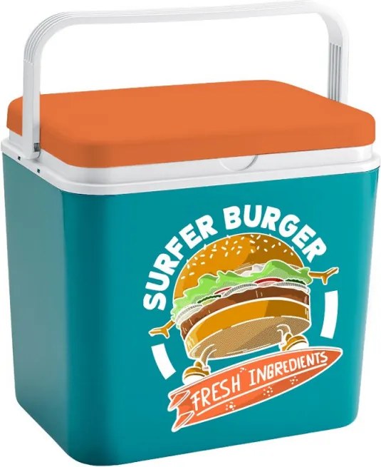 Хладилна кутия ATLANTIC Burger, 30 литра, Пасивна, Охлаждане, Без BPA, Многоцветен