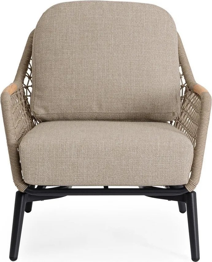 Светлокафяв метален градински стол Eulero – Bizzotto