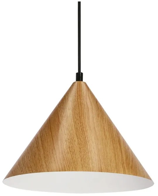 Кафява висяща лампа със стъклен абажур ø 25 cm Dunca - Candellux Lighting