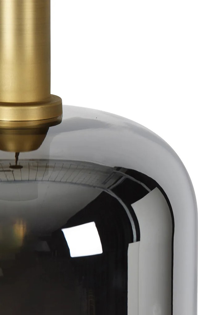 Висяща лампа черна със злато и опушено стъкло с PUCC - Zuzanna