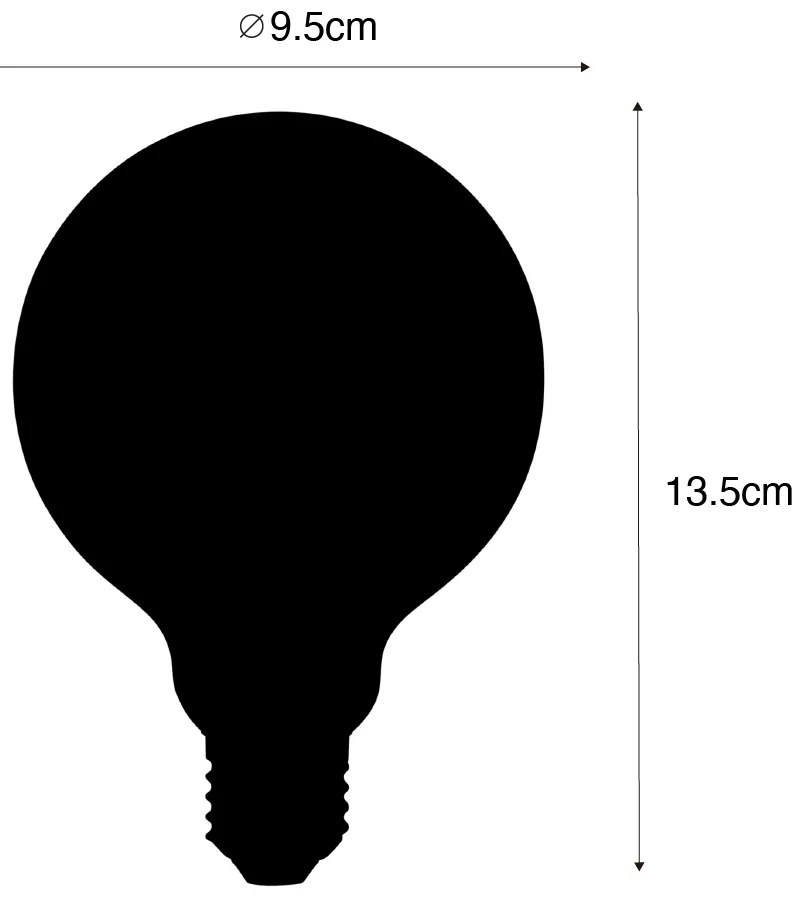 Комплект от 5 LED крушки E27 3-степенно димируеми G95 Матирани 5W 550 lm 2700K