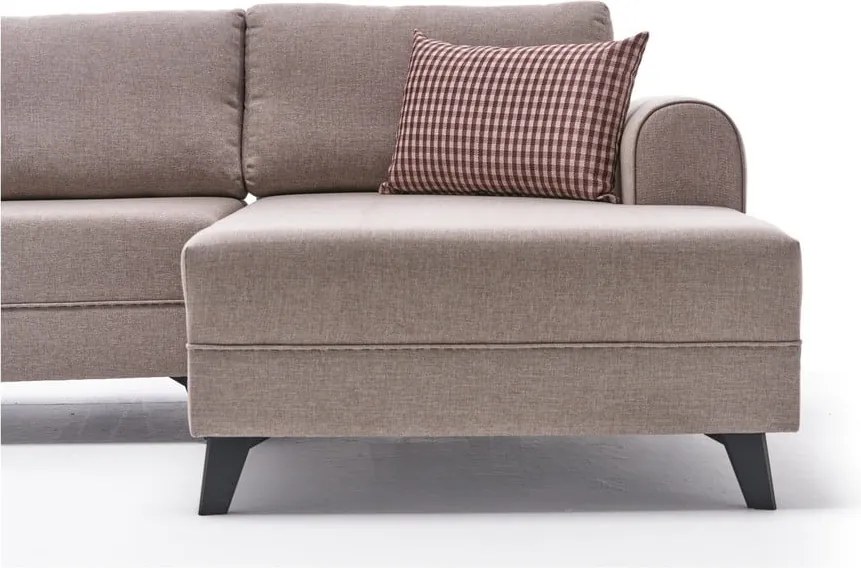 Бежов ъглов разтегателен диван (U-образен) Belen - Balcab Home