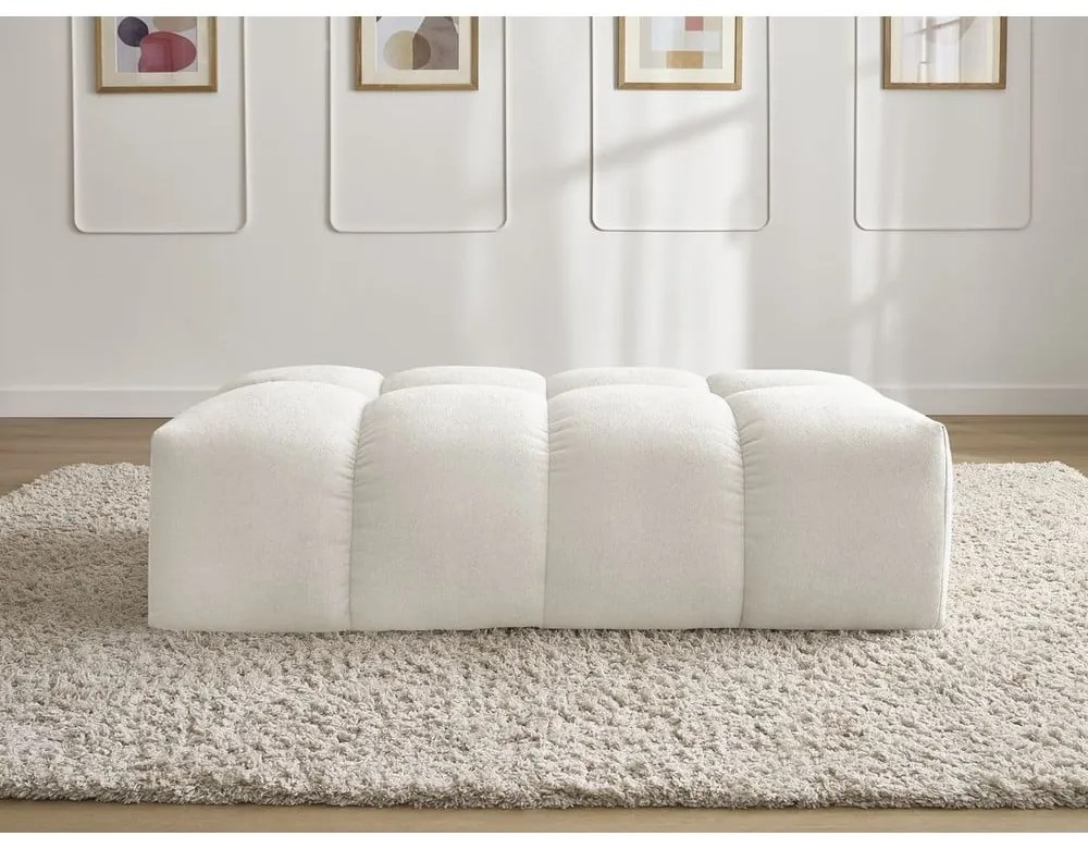 Бяла табуретка от прежда с примки от букле Everest – Bobochic Paris