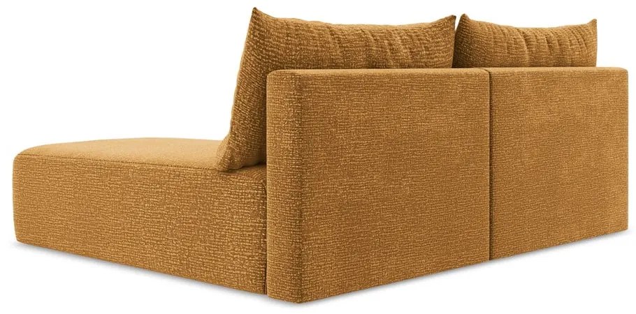 Оранжев разтегателен ъглов диван с място за съхранение (десен ъгъл) Kalena – Makamii