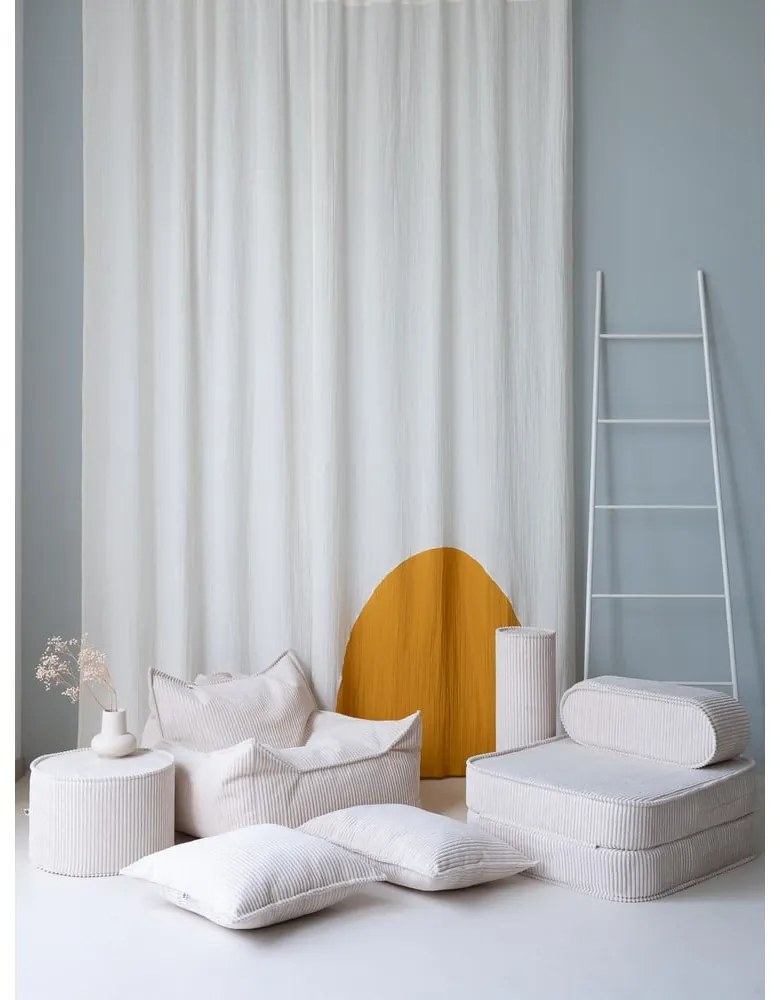 Кремав детски стол от рипсено кадифе Flip – Wigiwama