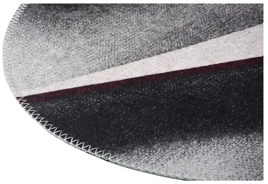 Черно-бял миещ се кръгъл килим ø 80 cm - Vitaus