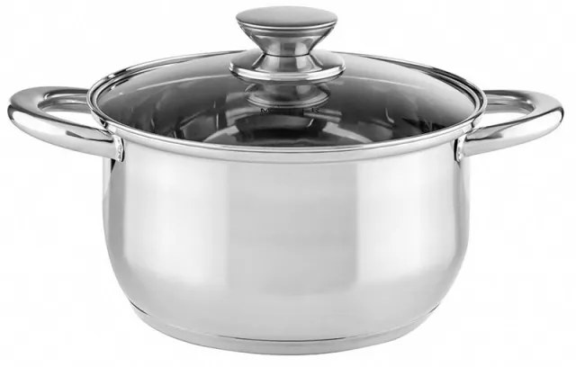 Комплект съдове за готвене Muhler MR-1242, 12 части, Неръждаема стомана, Трислойно дъно, Индукция, Сребрист