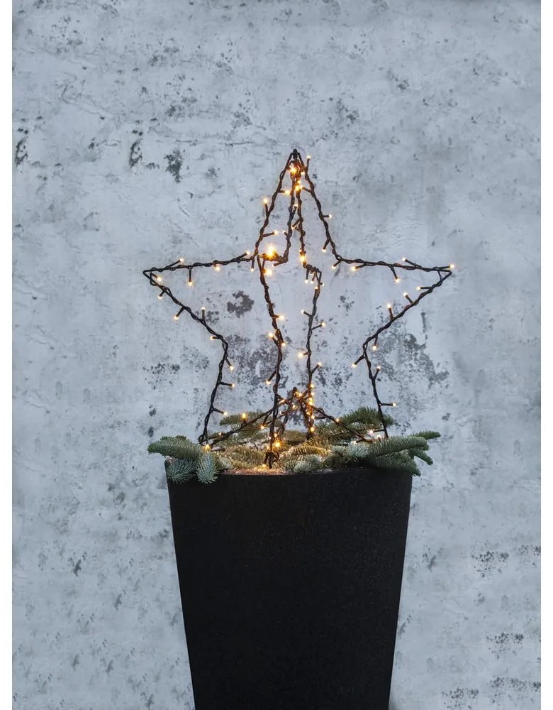 Черна коледна светлинна украса Foldy - Star Trading